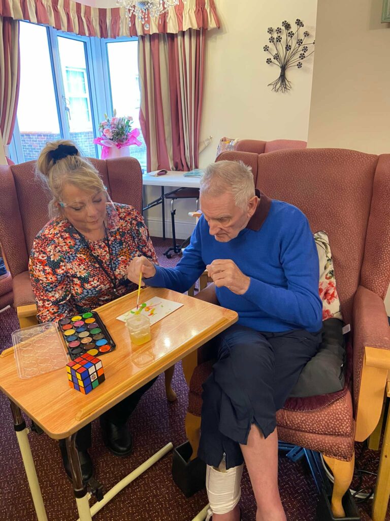 Pine Lodge Residential Care Home Residents Enjoying Games and Staying Active
